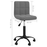 vidaXL Scaun de bucătărie pivotant, gri închis, catifea vidaXL Scaun de bucătărie pivotant, gri închis, catifea