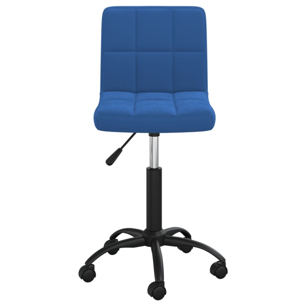 vidaXL Scaun de bucătărie pivotant, albastru, catifea