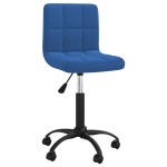 vidaXL Scaun de bucătărie pivotant, albastru, catifea vidaXL Scaun de bucătărie pivotant, albastru, catifea