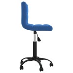 vidaXL Scaun de bucătărie pivotant, albastru, catifea vidaXL Scaun de bucătărie pivotant, albastru, catifea