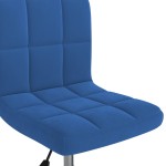 vidaXL Scaun de bucătărie pivotant, albastru, catifea vidaXL Scaun de bucătărie pivotant, albastru, catifea