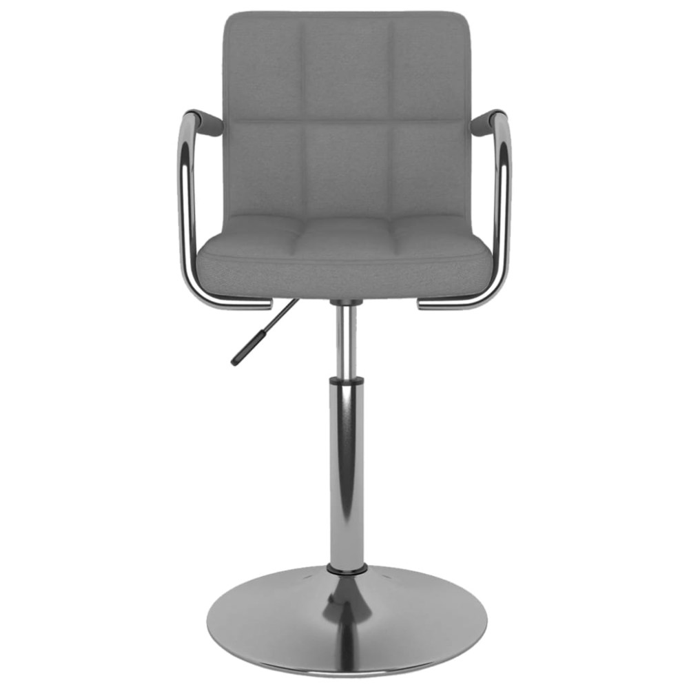 vidaXL Scaun de bucătărie, gri deschis, material textil