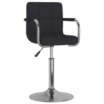 vidaXL Scaun de bucătărie, negru, material textil vidaXL Scaun de bucătărie, negru, material textil