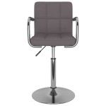 vidaXL Scaun de sufragerie, gri taupe, material textil