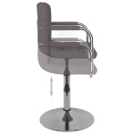 vidaXL Scaun de sufragerie, gri taupe, material textil
