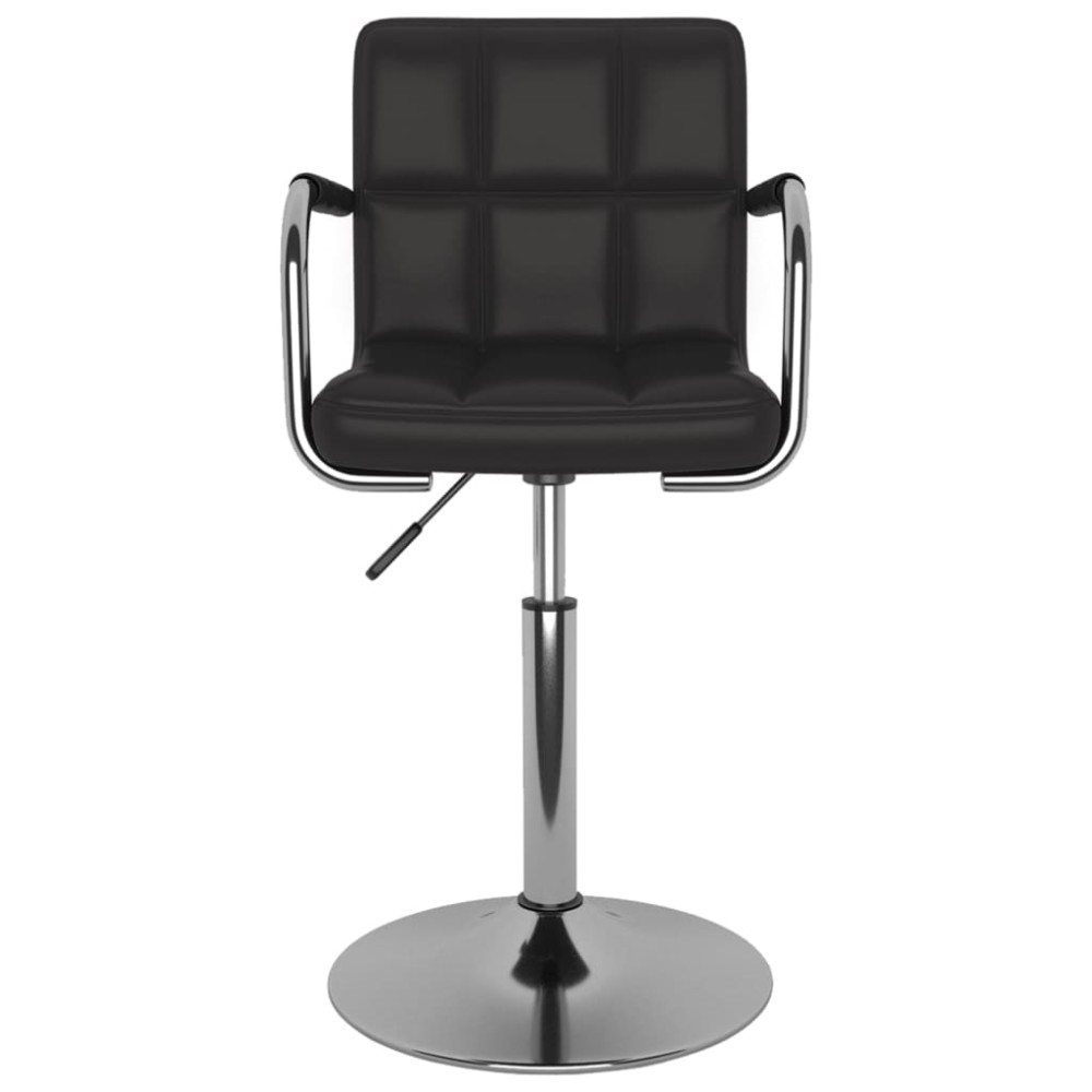 vidaXL Scaun de bucătărie, negru, piele ecologică