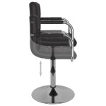 vidaXL Scaun de bucătărie, negru, piele ecologică vidaXL Scaun de bucătărie, negru, piele ecologică