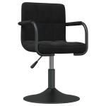 vidaXL Scaune de masă pivotante, 4 buc., negru, catifea