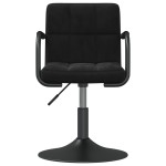 vidaXL Scaune de masă pivotante, 4 buc., negru, catifea