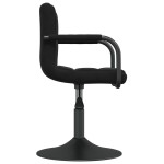 vidaXL Scaune de masă pivotante, 4 buc., negru, catifea