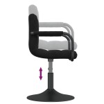 vidaXL Scaune de masă pivotante, 4 buc., negru, catifea