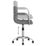 vidaXL Scaun de bucătărie pivotant, gri deschis, material textil