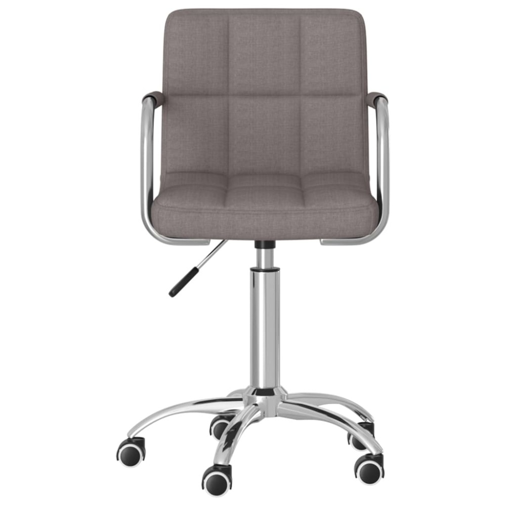 vidaXL Scaun de bucătărie pivotant, gri taupe, material textil