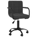 vidaXL Scaun de bucătărie pivotant, negru, catifea vidaXL Scaun de bucătărie pivotant, negru, catifea