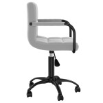 vidaXL Scaun de bucătărie pivotant, gri deschis, catifea vidaXL Scaun de bucătărie pivotant, gri deschis, catifea