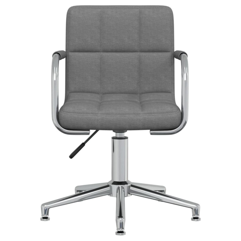 vidaXL Scaun de bucătărie pivotant, gri deschis, material textil