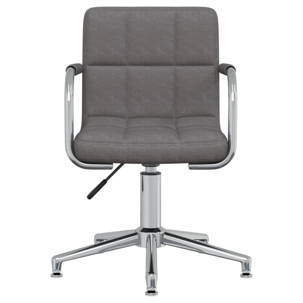 vidaXL Scaun de bucătărie pivotant, gri închis, textil