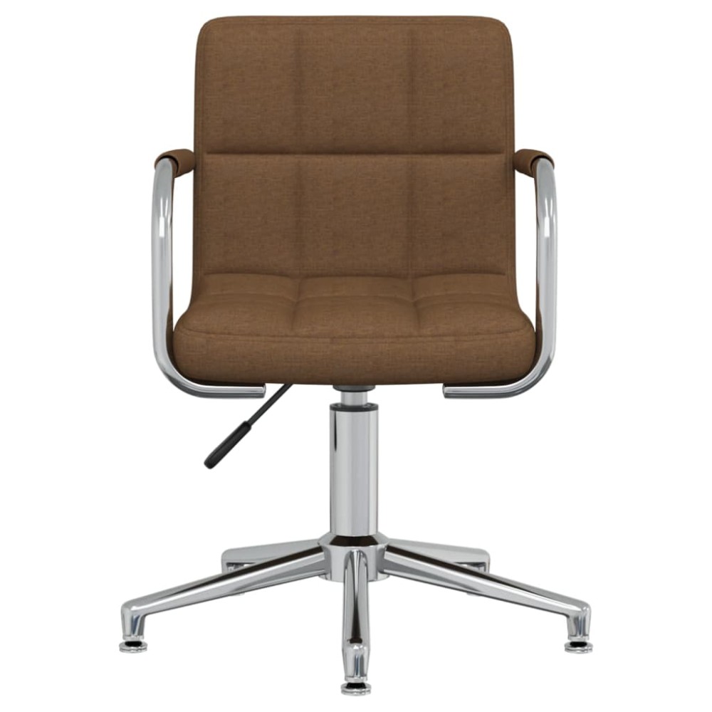 vidaXL Scaun de bucătărie pivotant, maro, material textil