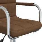 vidaXL Scaun de bucătărie pivotant, maro, material textil vidaXL Scaun de bucătărie pivotant, maro, material textil