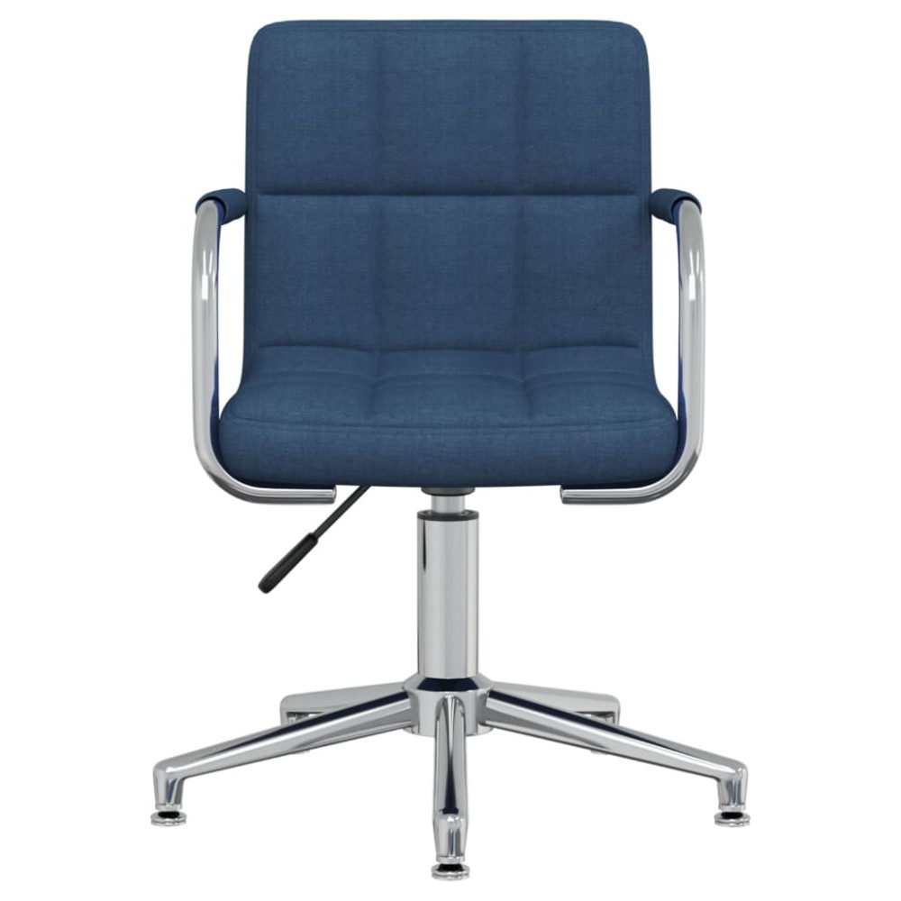 vidaXL Scaun de bucătărie pivotant, albastru, material textil