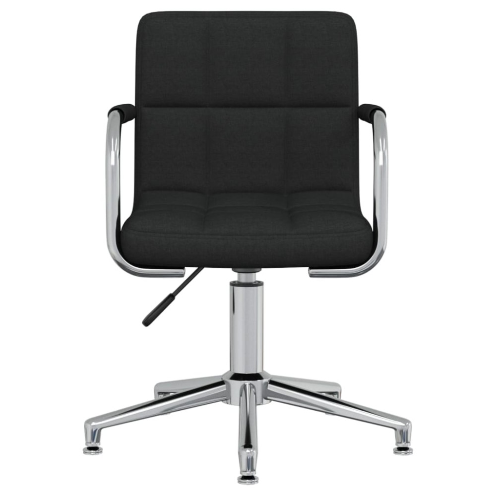 vidaXL Scaun de bucătărie pivotant, negru, material textil