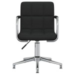 vidaXL Scaun de bucătărie pivotant, negru, material textil