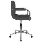 vidaXL Scaun de bucătărie pivotant, gri închis, textil vidaXL Scaun de bucătărie pivotant, gri închis, textil