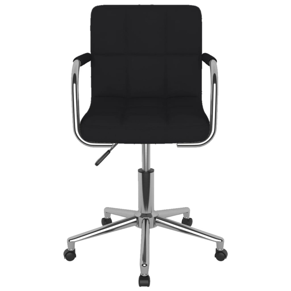 vidaXL Scaun de bucătărie pivotant, negru, textil