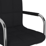 vidaXL Scaun de bucătărie pivotant, negru, textil vidaXL Scaun de bucătărie pivotant, negru, textil