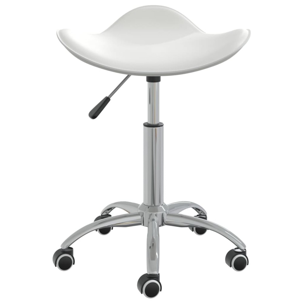 vidaXL Scaun de birou, alb, piele ecologică