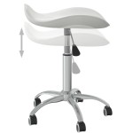 vidaXL Scaun de birou, alb, piele ecologică vidaXL Scaun de birou, alb, piele ecologică