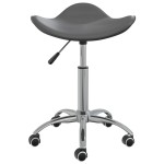 vidaXL Scaun de birou, gri, piele ecologică vidaXL Scaun de birou, gri, piele ecologică