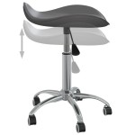 vidaXL Scaun de birou, gri, piele ecologică vidaXL Scaun de birou, gri, piele ecologică