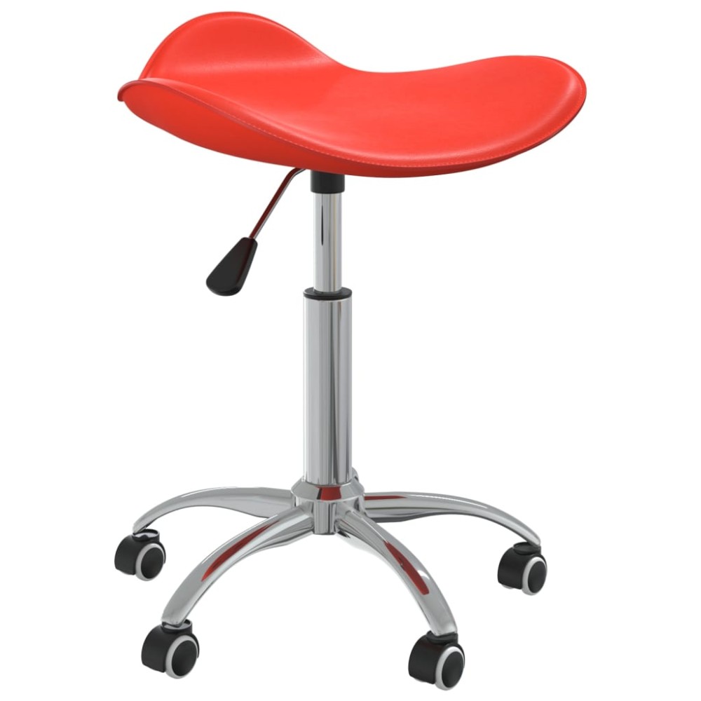vidaXL Scaun de masă pivotant, roșu, piele ecologică