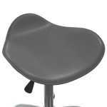 vidaXL Scaun de masă pivotant, gri, piele ecologică vidaXL Scaun de masă pivotant, gri, piele ecologică