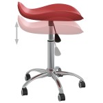 vidaXL Scaun de masă pivotant, roșu vin, piele ecologică