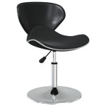 vidaXL Scaune de sufragerie, 4 buc., negru, piele ecologică