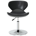 vidaXL Scaune de sufragerie, 4 buc., negru, piele ecologică