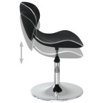 vidaXL Scaune de sufragerie, 4 buc., negru, piele ecologică