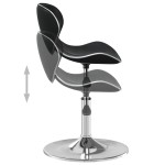 vidaXL Scaun de bucătărie, negru, piele ecologică vidaXL Scaun de bucătărie, negru, piele ecologică