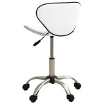 vidaXL Scaun de birou, alb, piele ecologică vidaXL Scaun de birou, alb, piele ecologică
