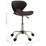 vidaXL Scaun de birou, maro, piele ecologică vidaXL Scaun de birou, maro, piele ecologică