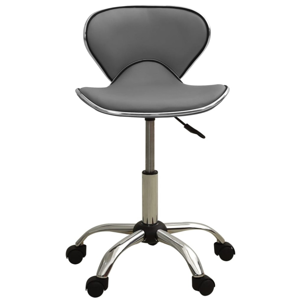 vidaXL Scaun de birou, gri, piele ecologică