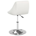 vidaXL Scaun de bar, alb, piele ecologică vidaXL Scaun de bar, alb, piele ecologică