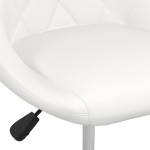 vidaXL Scaun de bar, alb, piele ecologică vidaXL Scaun de bar, alb, piele ecologică