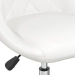 vidaXL Scaune de masă pivotante, 4 buc., alb, piele ecologică vidaXL Scaune de masă pivotante, 4 buc., alb, piele ecologică