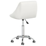 vidaXL Scaune de bucătărie pivotante, 6 buc., alb, piele ecologică vidaXL Scaune de bucătărie pivotante, 6 buc., alb, piele ecologică