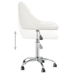 vidaXL Scaun de bucătărie pivotant, alb, piele ecologică vidaXL Scaun de bucătărie pivotant, alb, piele ecologică