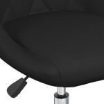 vidaXL Scaun de bucătărie pivotant, negru, piele ecologică vidaXL Scaun de bucătărie pivotant, negru, piele ecologică