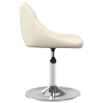 vidaXL Scaune de masă pivotante, 4 buc., crem, catifea